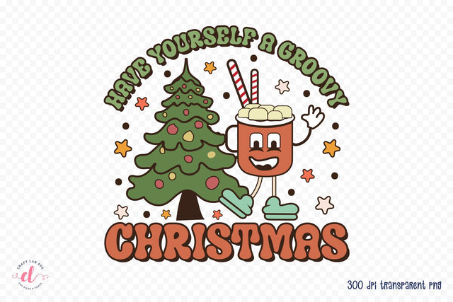 Have Yourself a Groovy Christmas Sublimation Sublimation CraftLabSVG 