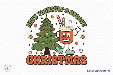 Have Yourself a Groovy Christmas Sublimation Sublimation CraftLabSVG 