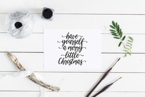 Have yourself a merry little Christmas cut file SVG TheBlackCatPrints 