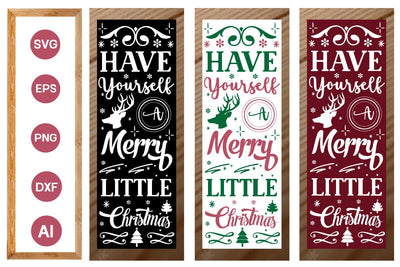 Have Yourself A Merry Little Christmas Porch Sign SVG Cute File SVGs,Quotes and Sayings,Food & Drink,On Sale, Print & Cut SVG DesignPlante 503 