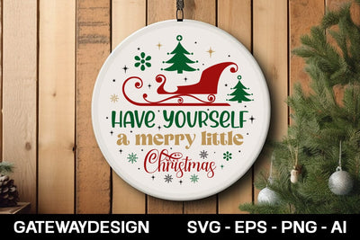 Have Yourself A Merry Little Christmas Svg Design SVG designmaster24 