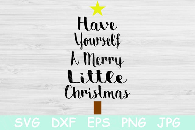 Have Yourself A Merry Little Christmas Svg File Saying. Winter Svg Cut Files for Cricut and Silhouette. Hand Lettered Christmas Svg Stencil. SVG TiffsCraftyCreations 