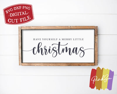 Have Yourself a Merry Little Christmas SVG Files | Farmhouse Svg | Winter Svg | Christmas Svg | Commercial Use | Cricut | Silhouette | Digital Cut Files (1092940126) SVG PinkZou 