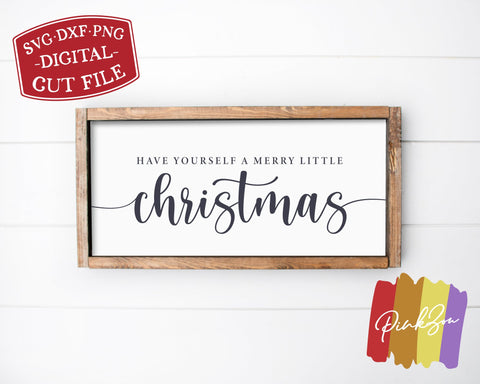 Have Yourself a Merry Little Christmas SVG Files | Farmhouse Svg | Winter Svg | Christmas Svg | Commercial Use | Cricut | Silhouette | Digital Cut Files (1092940126) SVG PinkZou 