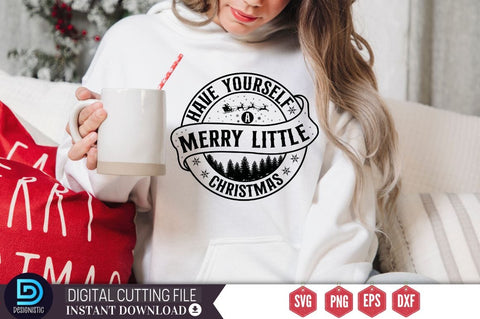 Have yourself a merry little Christmas SVG, Have yourself a merry little Christmas SVG DESIGNISTIC 