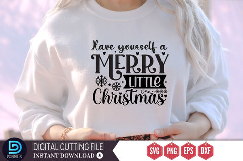 Have yourself a Merry little christmas SVG, Have yourself a Merry little christmas SVG DESIGNISTIC 