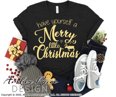 Have yourself a merry little Christmas SVG PNG DXF | Christmas Winter Shirt SVGs | Amber Price Design SVG Amber Price Design 
