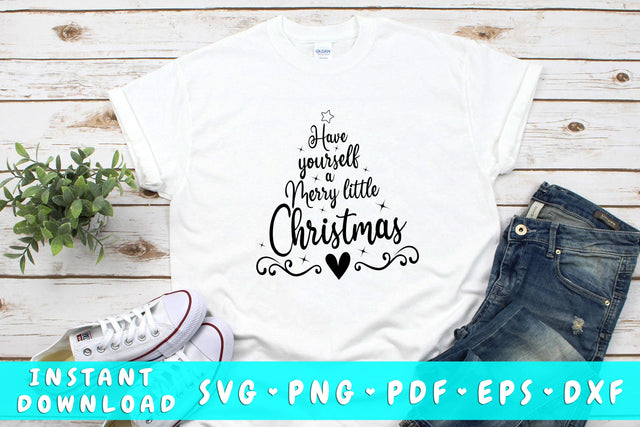 Have Yourself A Merry Little Christmas SVG SVG HappyDesignStudio 