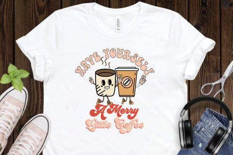 Have Yourself a Merry Little Coffee PNG Sublimation Sublimation Creativeart88 