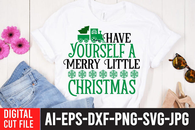 Have Yourself Merry Little Christmas SVG Cut File SVG BlackCatsMedia 