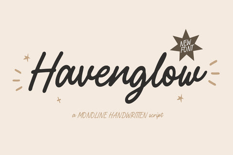 Havenglow Monoline Handwritten Script Font Font Balpirick 