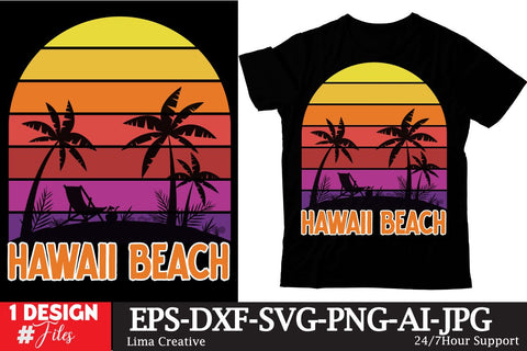 Hawaii Beach Retro Sunset ,Summer Sublimation ,Summer Retro Vintage T-shirt DEsign,SUmmer SVG ,Summer Rtero T-shirt DEsign BUndle SVG Insomnia Std 