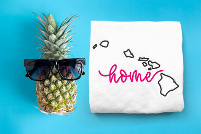 Hawaii Home State Outline Embroidery Embroidery/Applique DESIGNS Designed by Geeks 