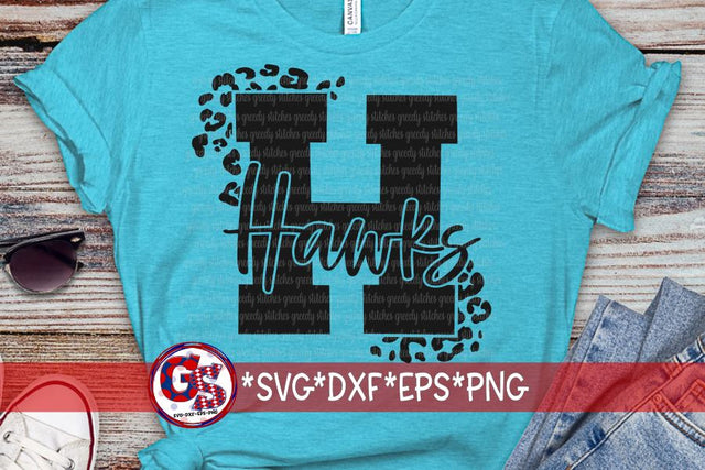 Hawks H Leopard Print SVG DXF EPS PNG SVG Greedy Stitches 