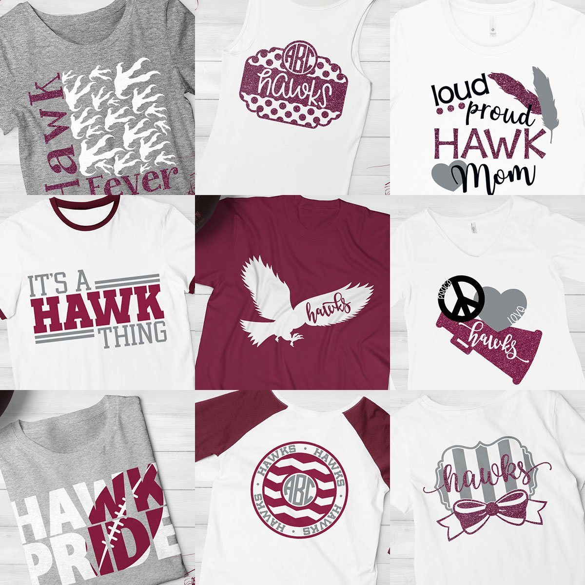 Hawks Baseball Mom Shirts Team Sports Shirts School Spirit 