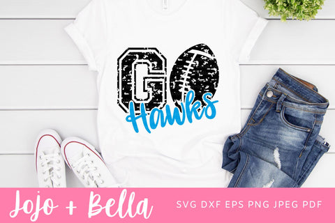 Hawks Svg, Hawks Football Svg, Football Svg, Grunge SVG files for Cricut, Silhouette SVG Jojo&Bella 
