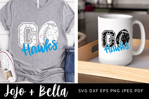 Hawks Svg, Hawks Football Svg, Football Svg, Grunge SVG files for Cricut, Silhouette SVG Jojo&Bella 