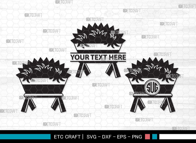 Hay Monogram SVG | Haystack Svg | Farm Svg | Farming Svg | Hay Clipart SVG ETC Craft 