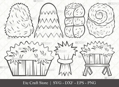 Hay SVG Cut File | Haystack Svg | Farm Svg | Farming Svg | Bundle | Eps | Dxf | Png SVG ETC Craft 
