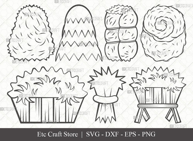 Hay SVG Cut File | Haystack Svg | Farm Svg | Farming Svg | Bundle | Eps | Dxf | Png SVG ETC Craft 