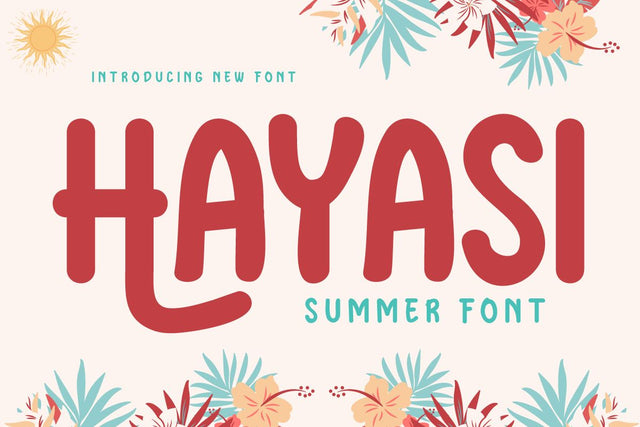 HAYASI | Summer San Serif Display Font twinletter 
