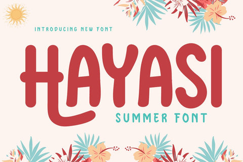 HAYASI | Summer San Serif Display Font twinletter 