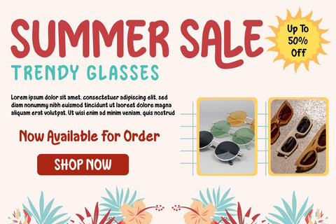 HAYASI | Summer San Serif Display Font twinletter 