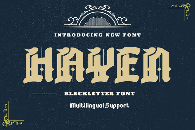 HAYEN Blackletter Font Font twinletter 