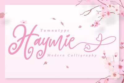 Haymie Script Font yumnatype 