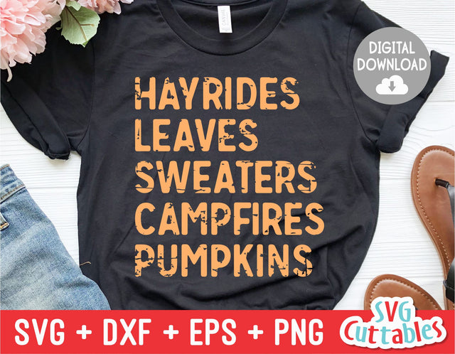 Hayrides Leaves Sweaters Campfires Pumpkins Svg Cuttables 
