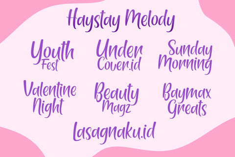 Haystay Melody Font Holydie Studio 