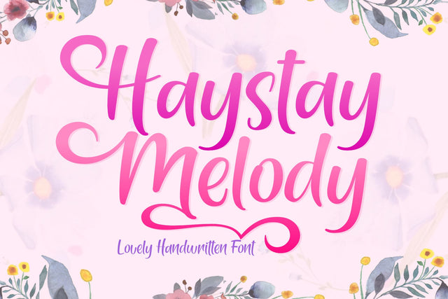 Haystay Melody Font Holydie Studio 