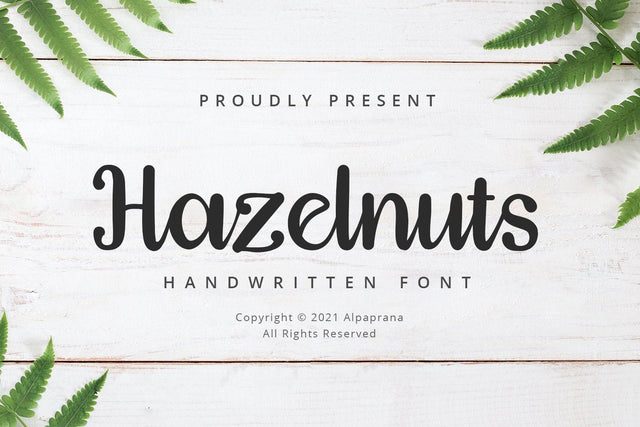 Hazelnuts - Handwritten Font Font Alpaprana Studio 