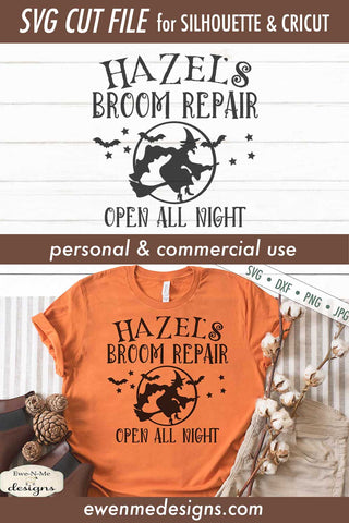 Hazel's Broom Repair - Halloween SVG SVG Ewe-N-Me Designs 