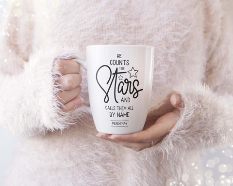 He counts the Stars | Christian cut file SVG TheBlackCatPrints 