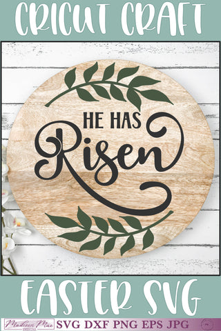 He Has Risen | Christian Easter SVG SVG Madison Mae Designs 