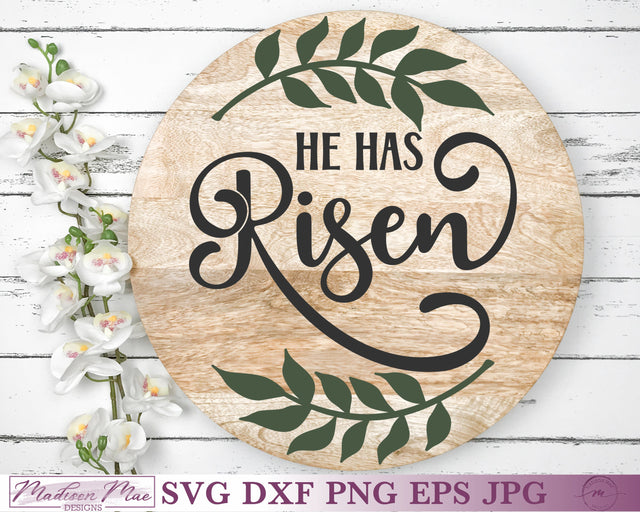 He Has Risen | Christian Easter SVG SVG Madison Mae Designs 