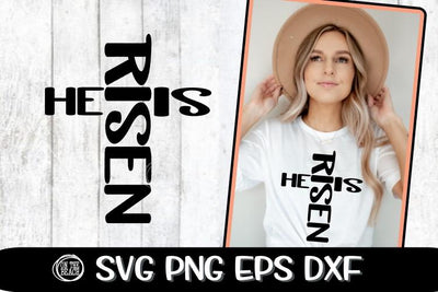 HE IS RISEN - Cross - SVG - EASTER -SVG PNG EPS DXF SVG On the Beach Boutique 