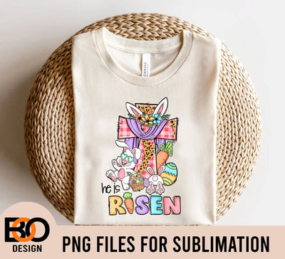 He is risen Easter png sublimation design download, Easter png, Christian png, Faith Easter png, Jesus love png, sublimate designs download Sublimation BOO-design 
