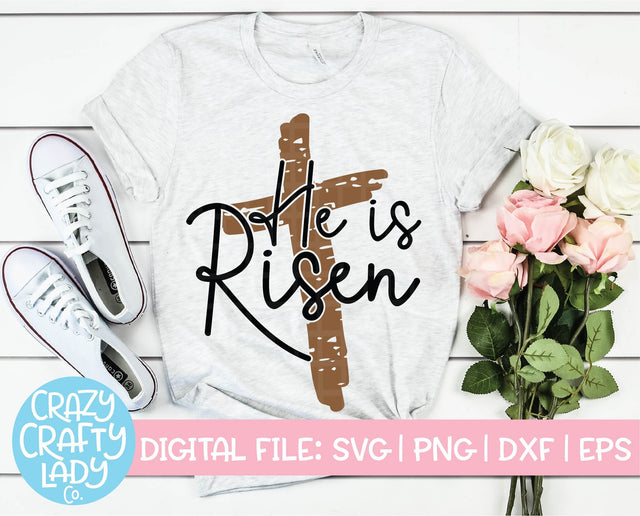 He Is Risen | Easter SVG Cut File SVG Crazy Crafty Lady Co. 