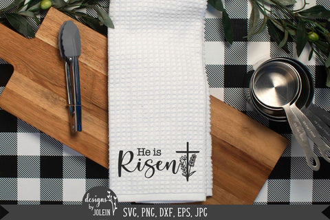 He is Risen floral cross SVG Designs by Jolein 