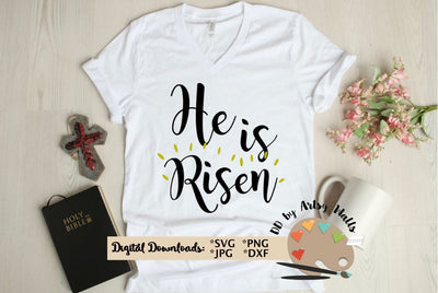 He is Risen - Jesus- Christian - Easter design SVG The Artsy Spot 
