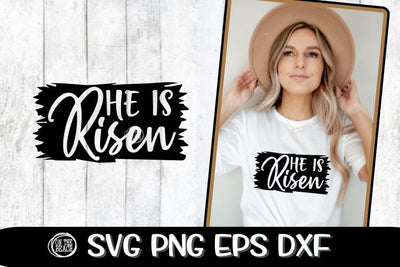 HE IS RISEN - Script - SVG - EASTER -SVG PNG EPS DXF SVG On the Beach Boutique 