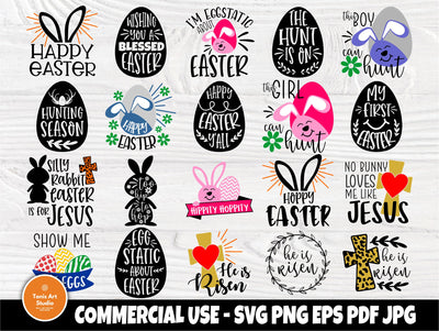 He is Risen SVG Cut file | Easter Svg | Happy Easter Svg Png Pdf Eps Jpg | Easter Egg Svg | Easter Quotes | Easter Printable | Rabbit Svg SVG TonisArtStudio 