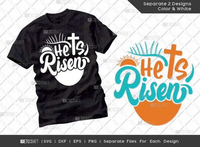 He Is Risen SVG Cut File | Happy Easter Svg | Jesus Svg | Christian Svg | T-shirt Design SVG ETC Craft 