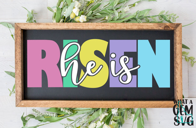 He is Risen SVG | Easter SVG | Spring SVG | Easter Decor svg | Religious Easter Svg | Easter Bible Verse svg | He is Risen Sign svg | Easter Shirt SVG SVG What A Gem SVG 