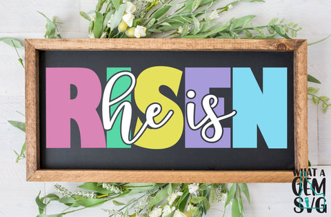 He is Risen SVG | Easter SVG | Spring SVG | Easter Decor svg | Religious Easter Svg | Easter Bible Verse svg | He is Risen Sign svg | Easter Shirt SVG SVG What A Gem SVG 