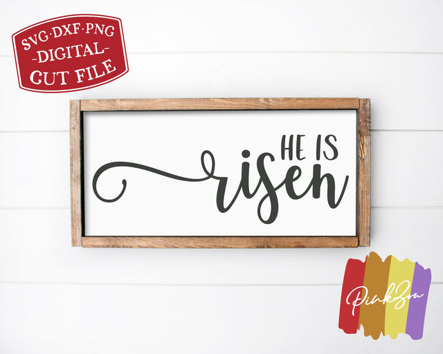 He is Risen SVG Files | Christian Svg | Easter Svg | Farmhouse Decor Svg | Commercial Use | Cricut | Silhouette | Digital Cut Files (1113081757) SVG PinkZou 