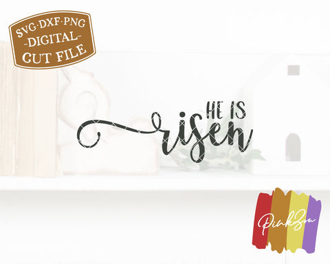 He is Risen SVG Files | Christian Svg | Easter Svg | Farmhouse Decor Svg | Commercial Use | Cricut | Silhouette | Digital Cut Files (1113081757) SVG PinkZou 