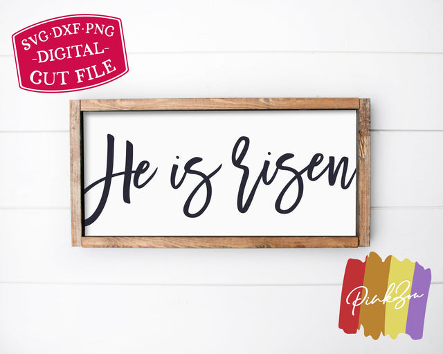 He is Risen SVG Files | Easter Svg | Christian Quote Svg | Pascha Svg | Oversized Svg | Commercial Use | Digital Cut Files (1133910345) SVG PinkZou 